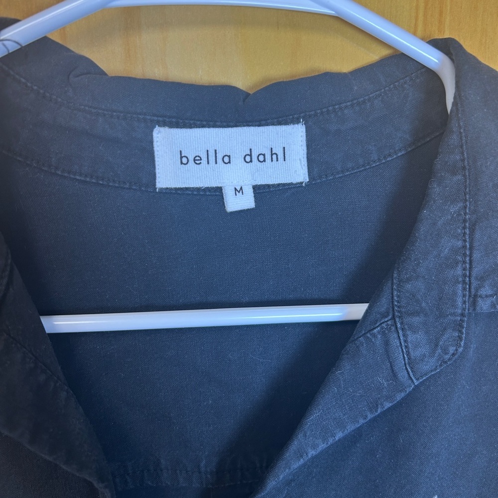 Black Star Patterned Button-Up Shirt - image 3